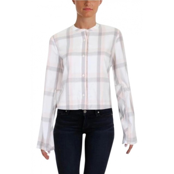 10 Crosby Derek Lam Tops - Derek Lam Plaid Shirt XS